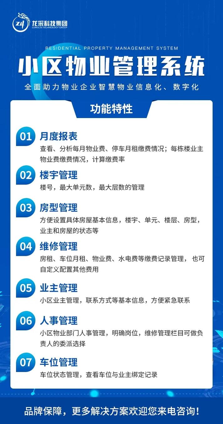 小区物业管理系统.功能特性: 1.月度报表:查看,分析每月物